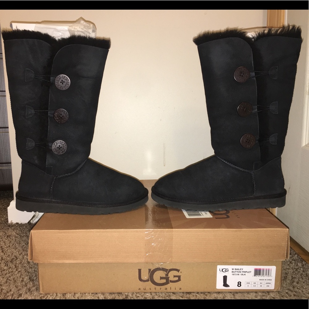 UGG Bailey Button Triplet Genuine Shearling Boot